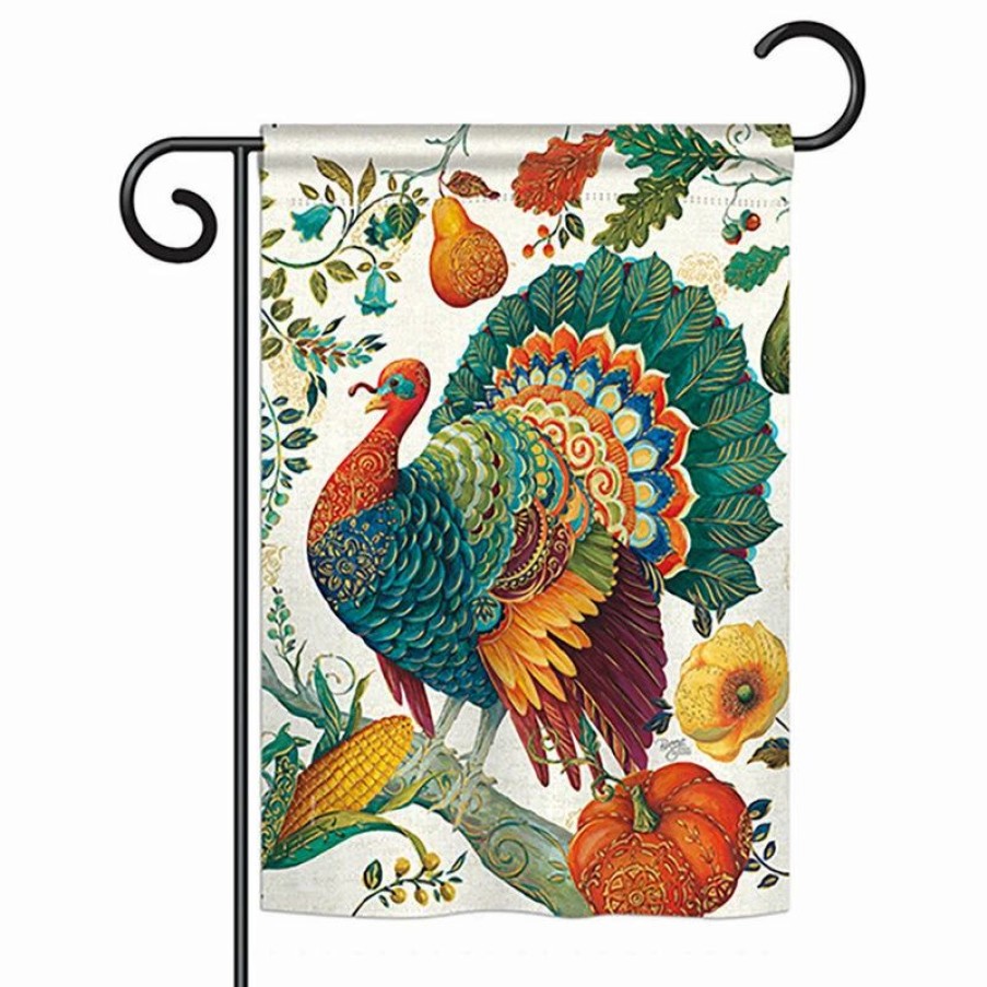 * Breeze Decor Suzani Turkey Garden Friends, Everyday Garden Flag 13 X18.5 | Flags & Flagpoles