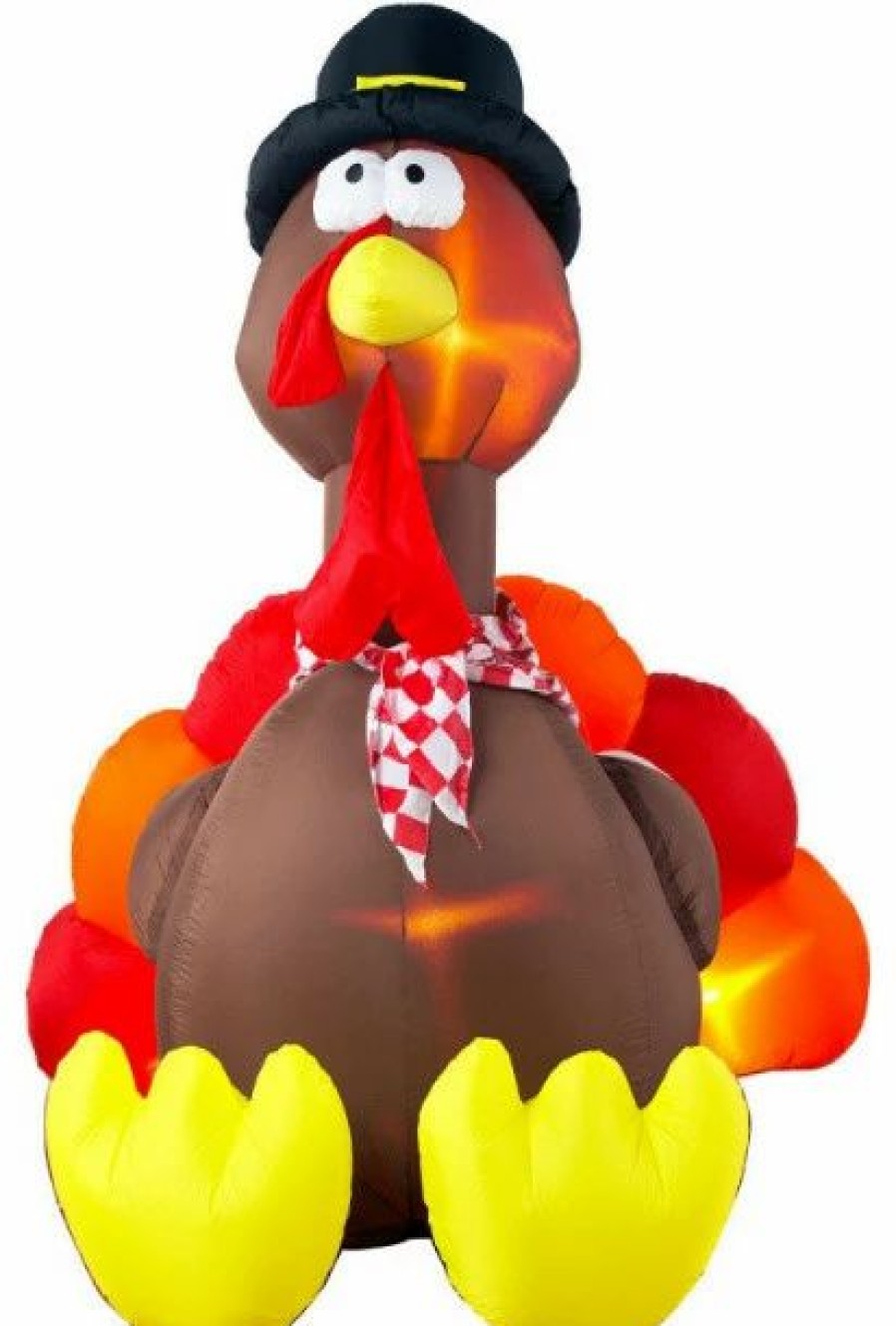 * Gemmy Industries Gemmy Airblown Thanksgiving Inflatable Turkey Decor, 6 | Outdoor Holiday Decorations