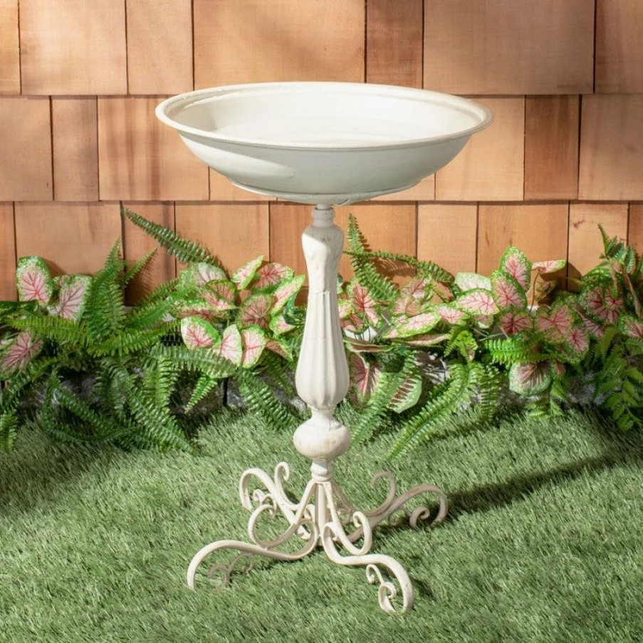 * Safavieh Orian Bird Bath, Pearl White | Bird Baths