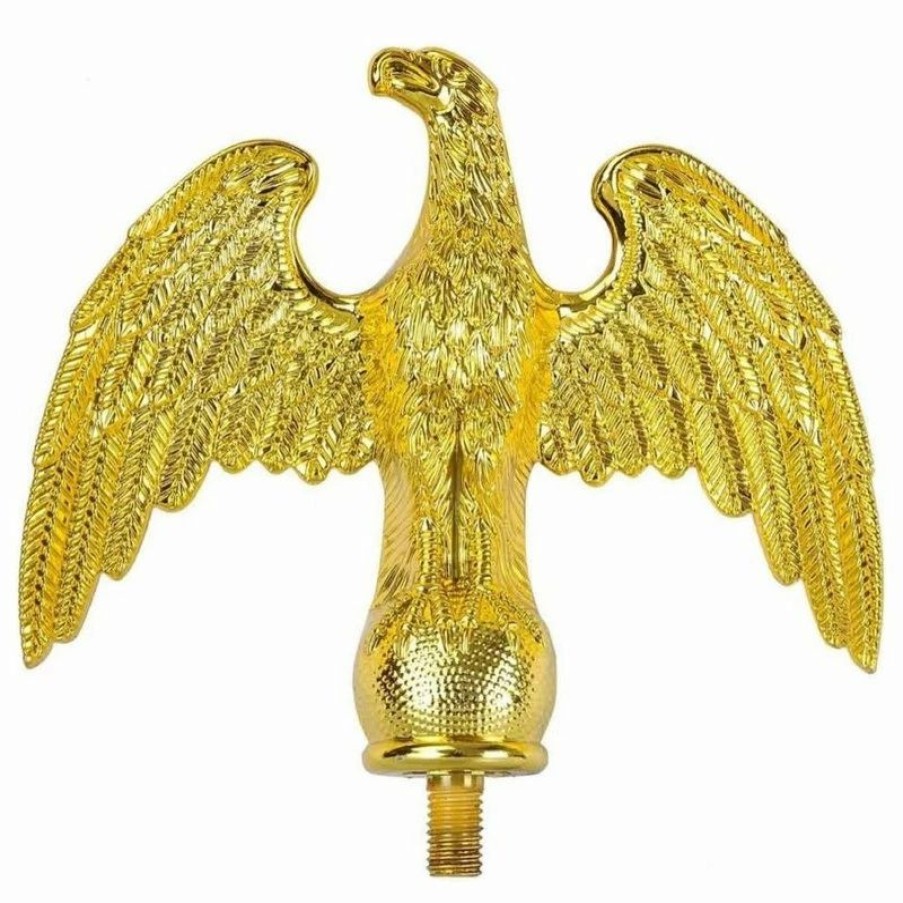 * Yescom 7 Handcra'Ed Gold Eagle Finial Top | Flags & Flagpoles