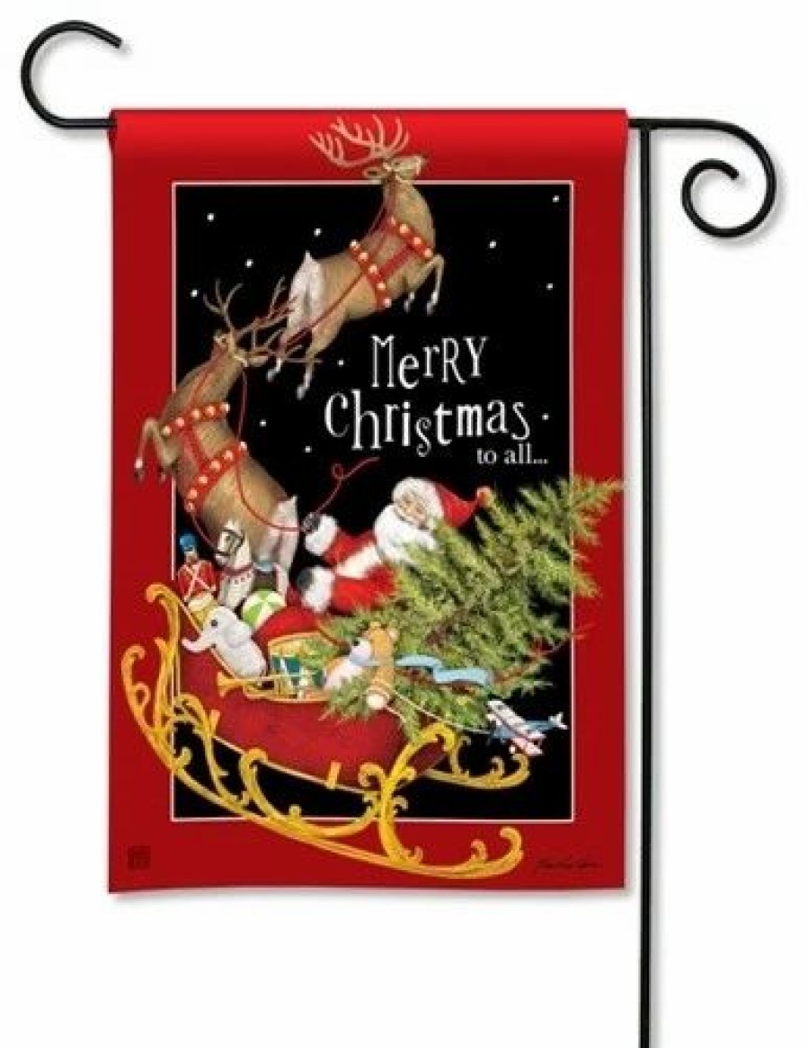 * Studio M By Magnet Works Santa'S Sleigh Garden Flag | Flags & Flagpoles