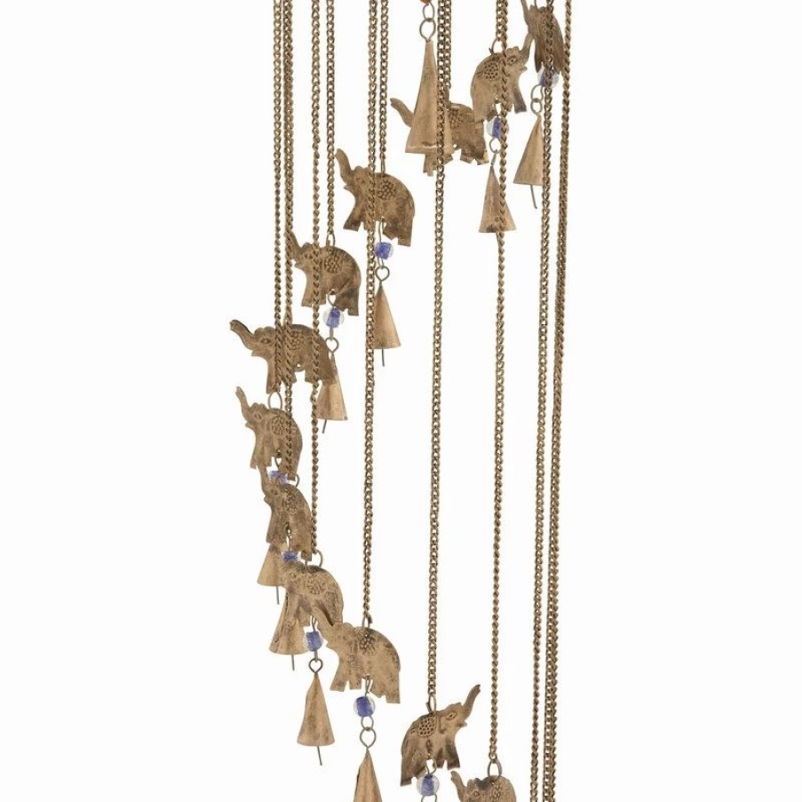 * Brimfield & May Brass Metal Eclectic Windchime, 7 X 36 | Wind Chimes