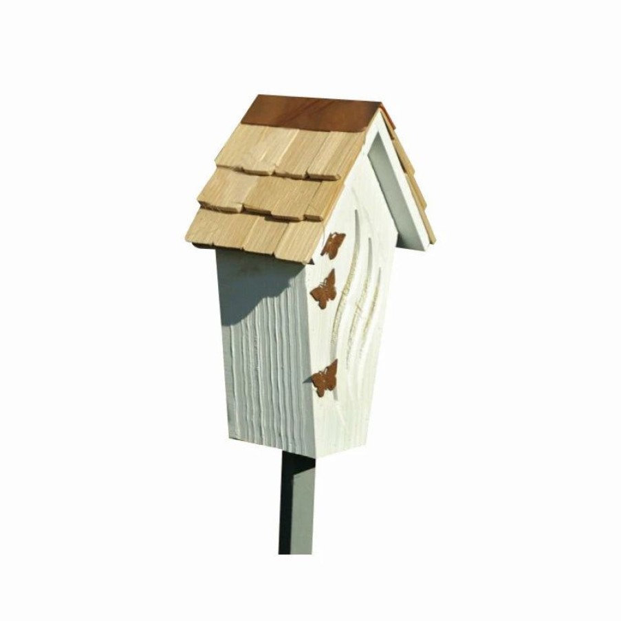 * Heartwood Butterfly Bijou Butterfly House, White | Birdhouses