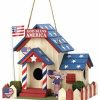 * Aewholesale God Bless America Patriotic Bird House | Birdhouses