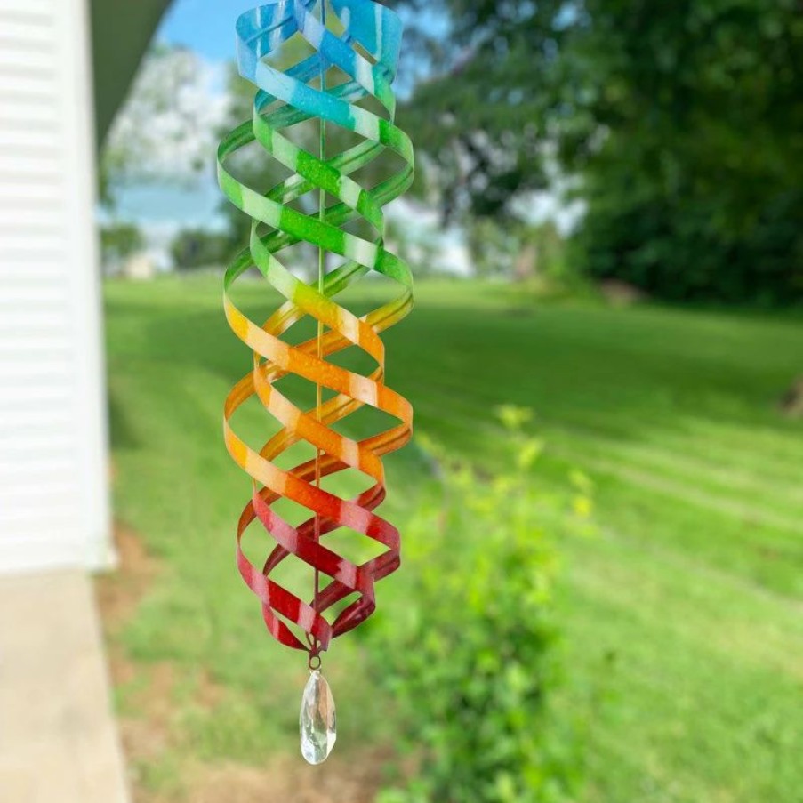 * Rcs Gifts Cosmix Corkscrew Rainbow | Wind Chimes