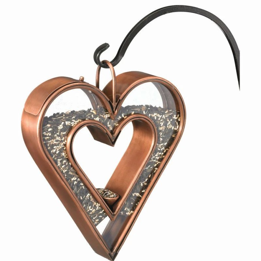 * Good Directions, Inc. Good Directions Heart Fly-Thru Bird Feeder, Venetian Bronze | Bird Feeders