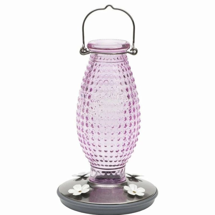 * Woodstream Corp. Perky-Pet 8131-2 Cranberry Hobnail Vintage Hummingbird Feeder, Pink | Bird Feeders