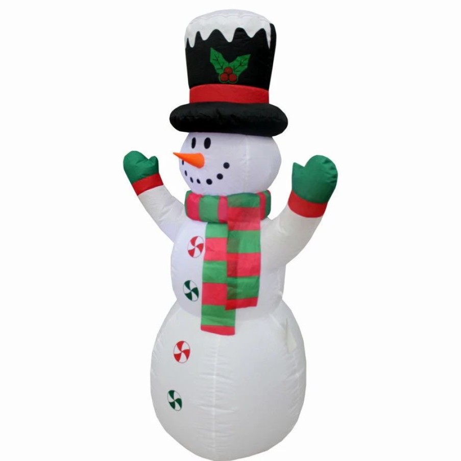 * Bzb Goods Christmas Inflatable Snowman With Hat And Scarf, 4 | Outdoor Holiday Decorations