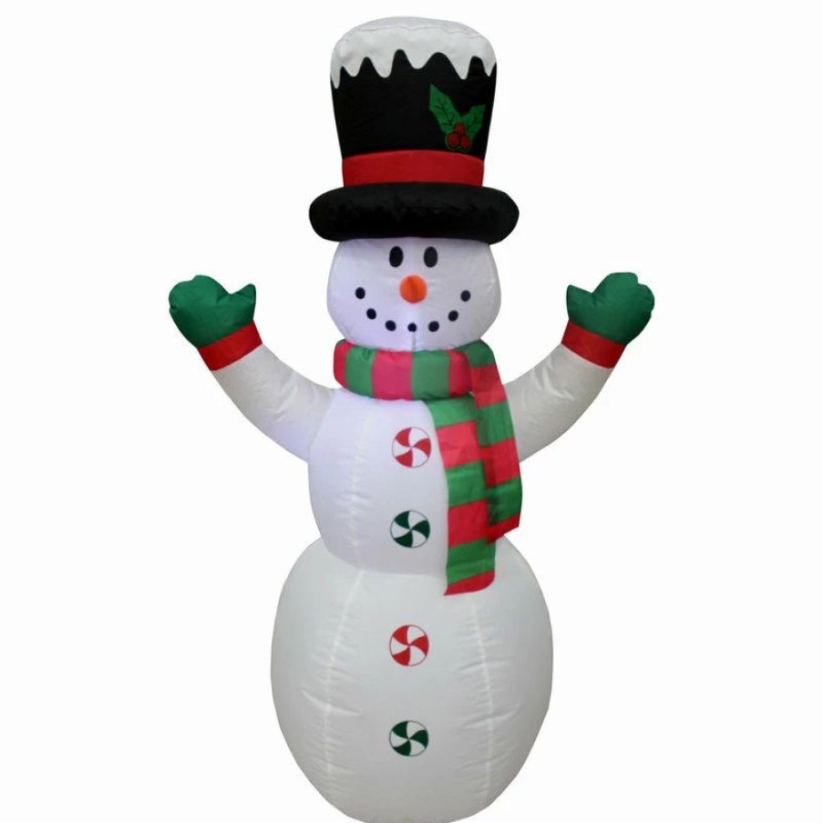 * Bzb Goods Christmas Inflatable Snowman With Hat And Scarf, 4 | Outdoor Holiday Decorations