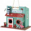 * Songbird Valley Flamingo Paradise Wood Bird House | Birdhouses