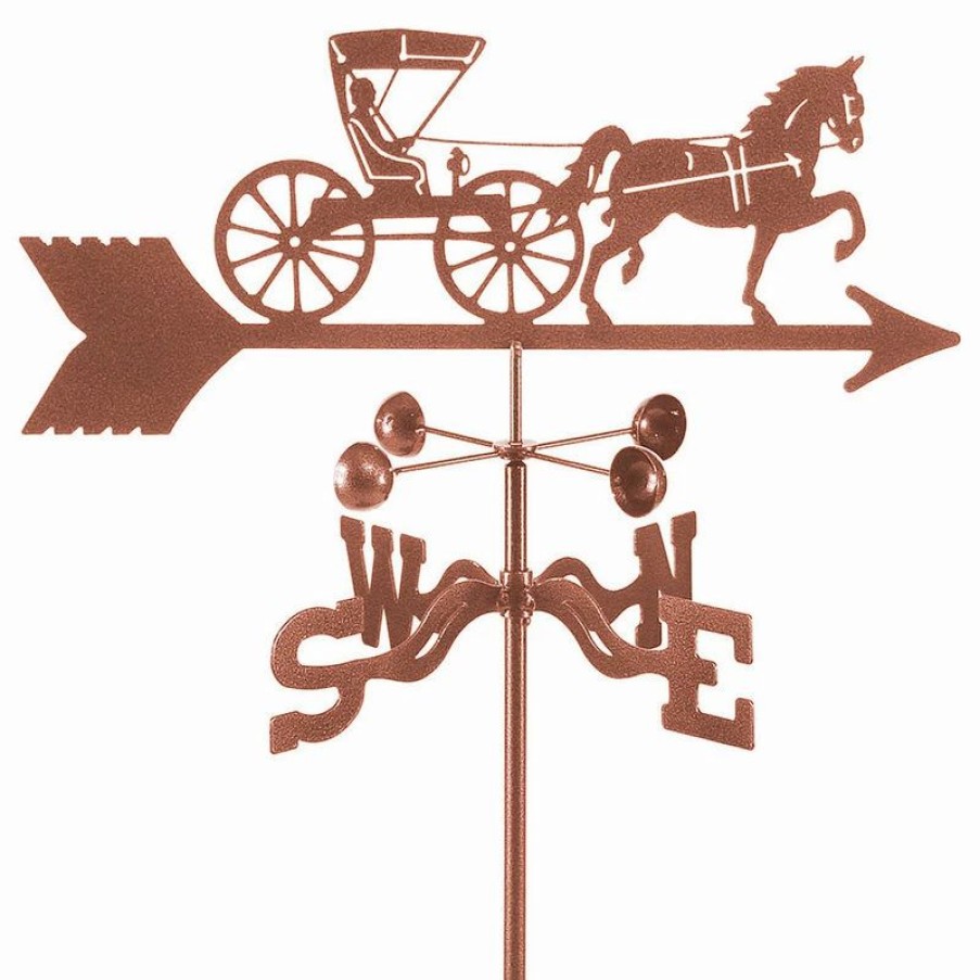 * Ez Vane Llc Doctor Horse & Buggy Weathervane With Roof Mount | Weather Vanes