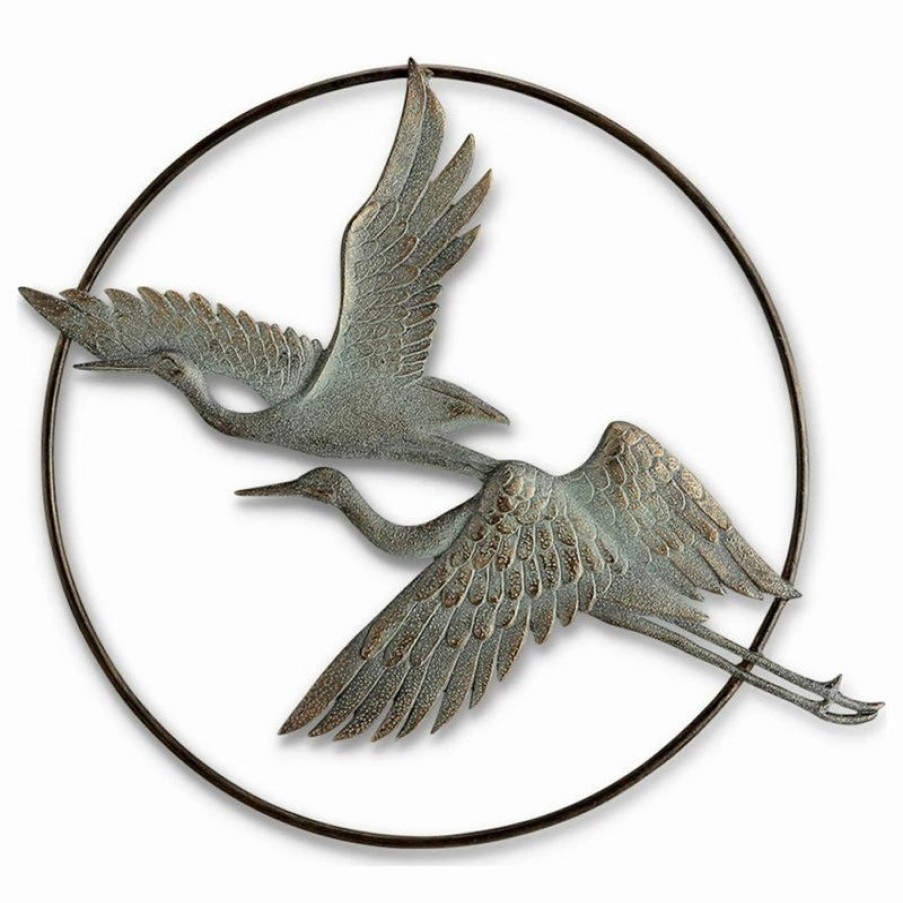 * Spi Herons In Flight Garden Wall Hanging | Outdoor Wall Art