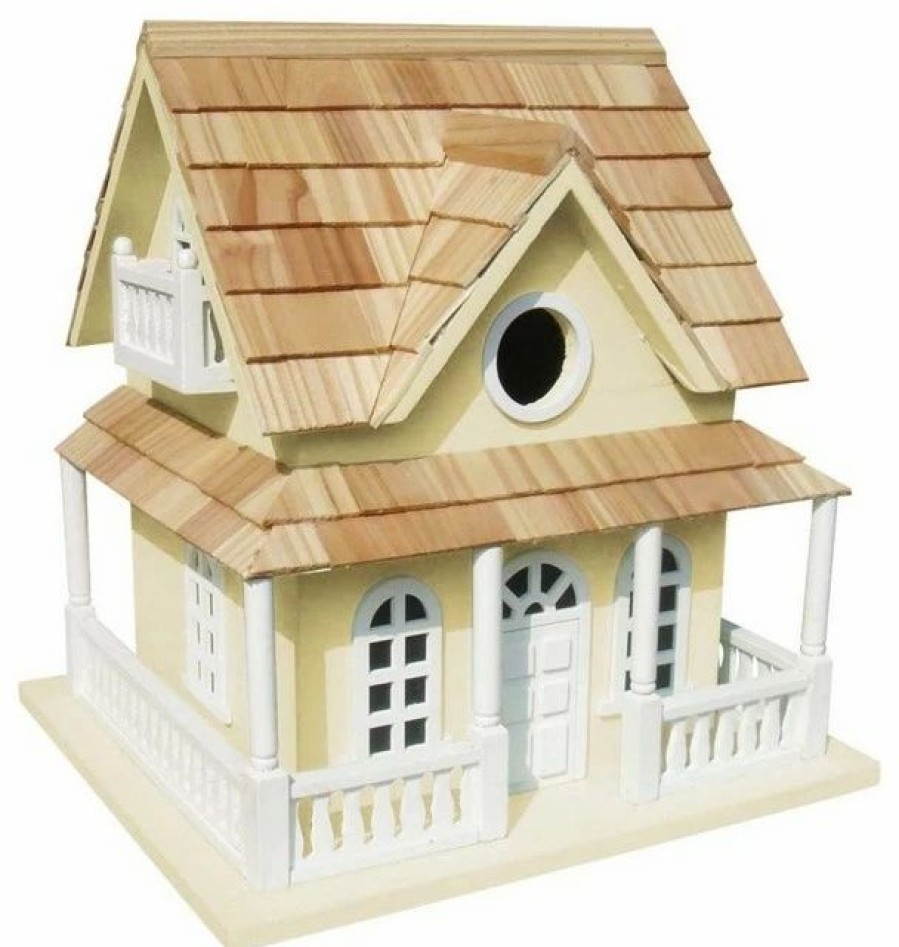 * Home Bazaar Inc. Cape May Cottage Birdhouse, Yellow | Birdhouses