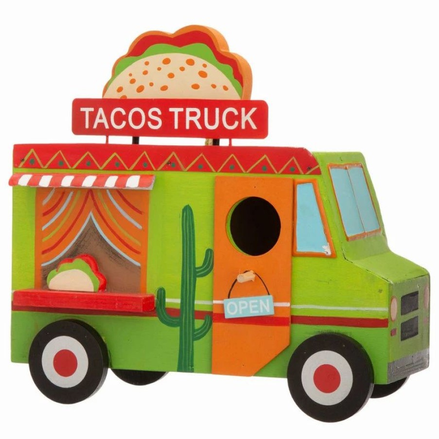 * Glitzhome 9.45 Wooden Mexico Taco Truck Birdhouse | Birdhouses