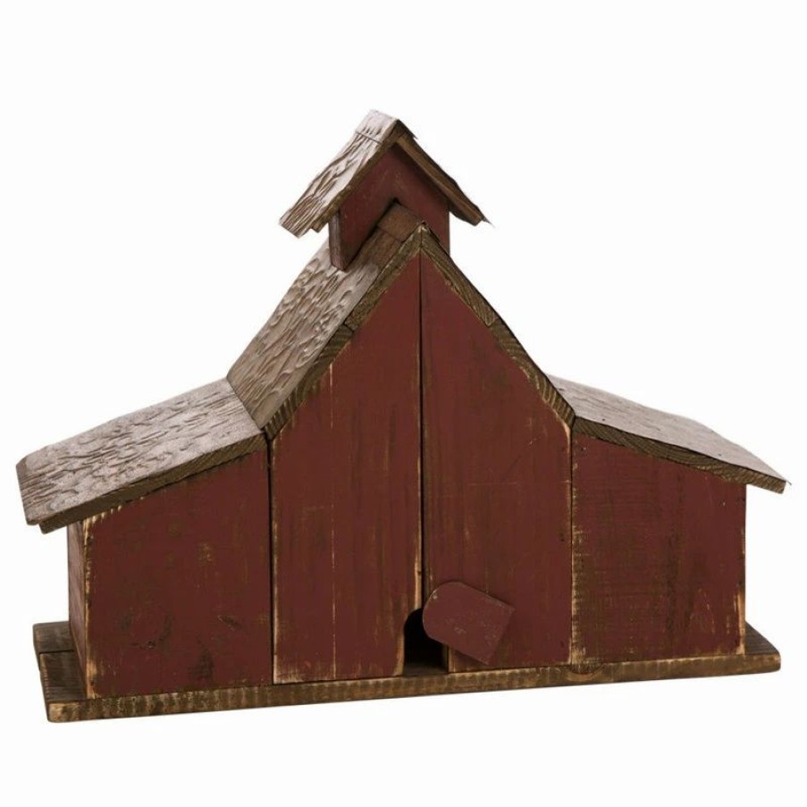 * Glitzhome 20.67 Oversized Rustic Wood Barn Birdhouse | Birdhouses