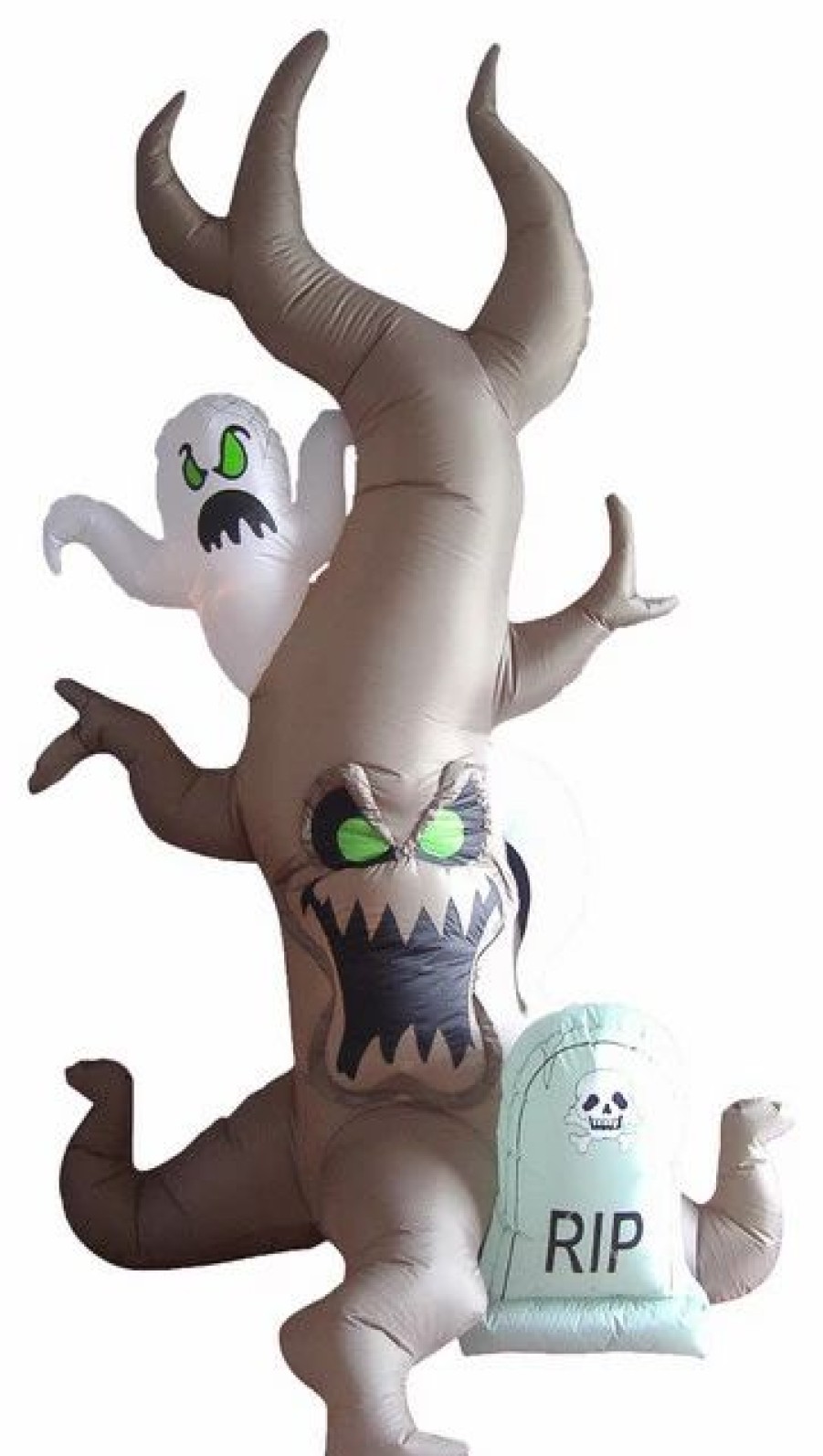 * Bzb Goods Halloween Inflatable Grave Scene With Tree Monster And Ghost, 8 | Outdoor Holiday Decorations