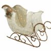 * Northlight Seasonal Sisal Glittering Lighted Christmas Sleigh Yard Art Decoration | Outdoor Holiday Decorations