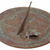 * Whitehall Products 12 Diameter Frog Large Sundial, Copper Verdi | Sundials