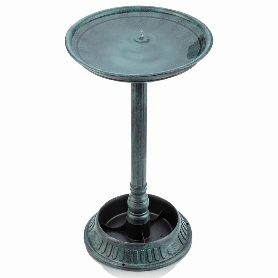 * Alpine Corporation 25 Tall Outdoor Birdbath With Planter Yard Statue | Bird Baths