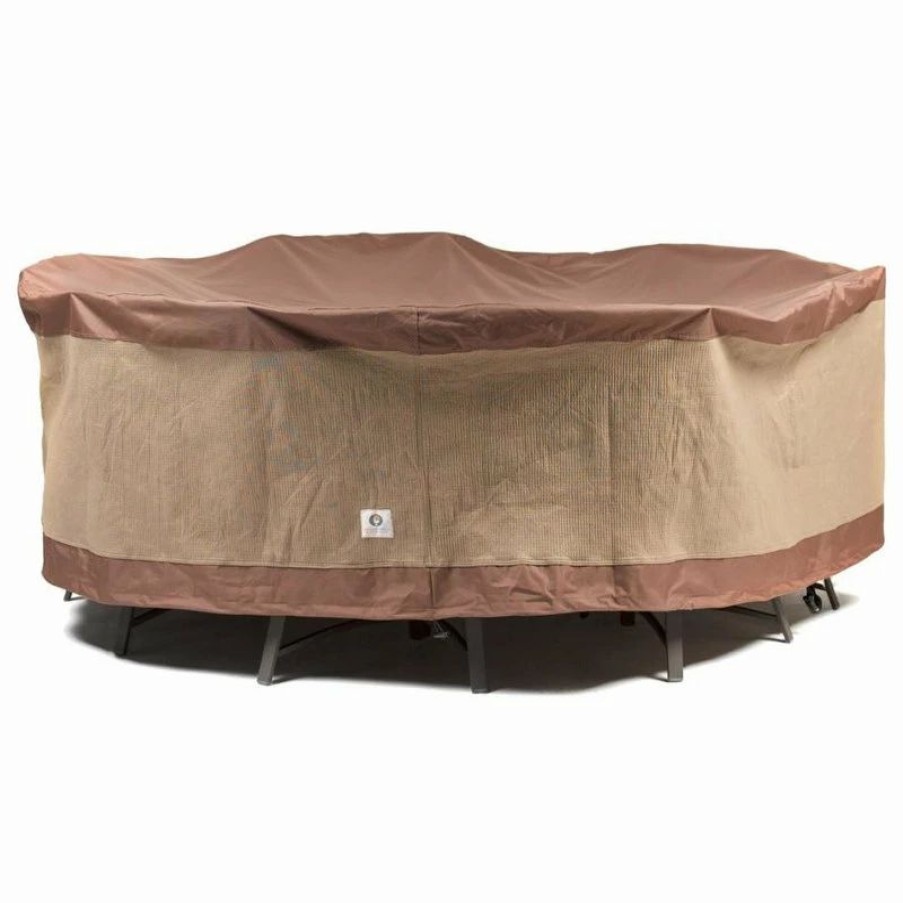 * Duck Covers Ultimate 108 Round Patio Table With Chairs Cover | Outdoor Furniture Covers