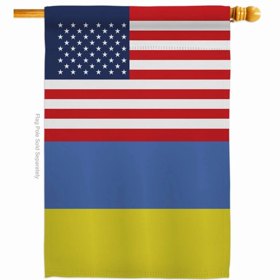 * Americana Home & Garden Ukraine Us Friendship Of The World Nationality House Flag | Flags & Flagpoles