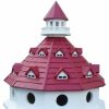 * Home Bazaar Inc. Hotel California Purple Martin Birdhouse, White With Red Roof | Birdhouses