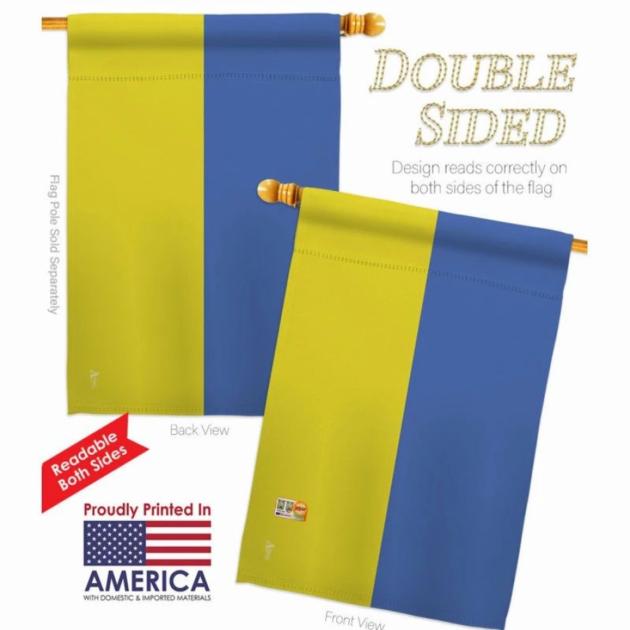 * Americana Home & Garden Ukraine Of The World Nationality House Flag | Flags & Flagpoles