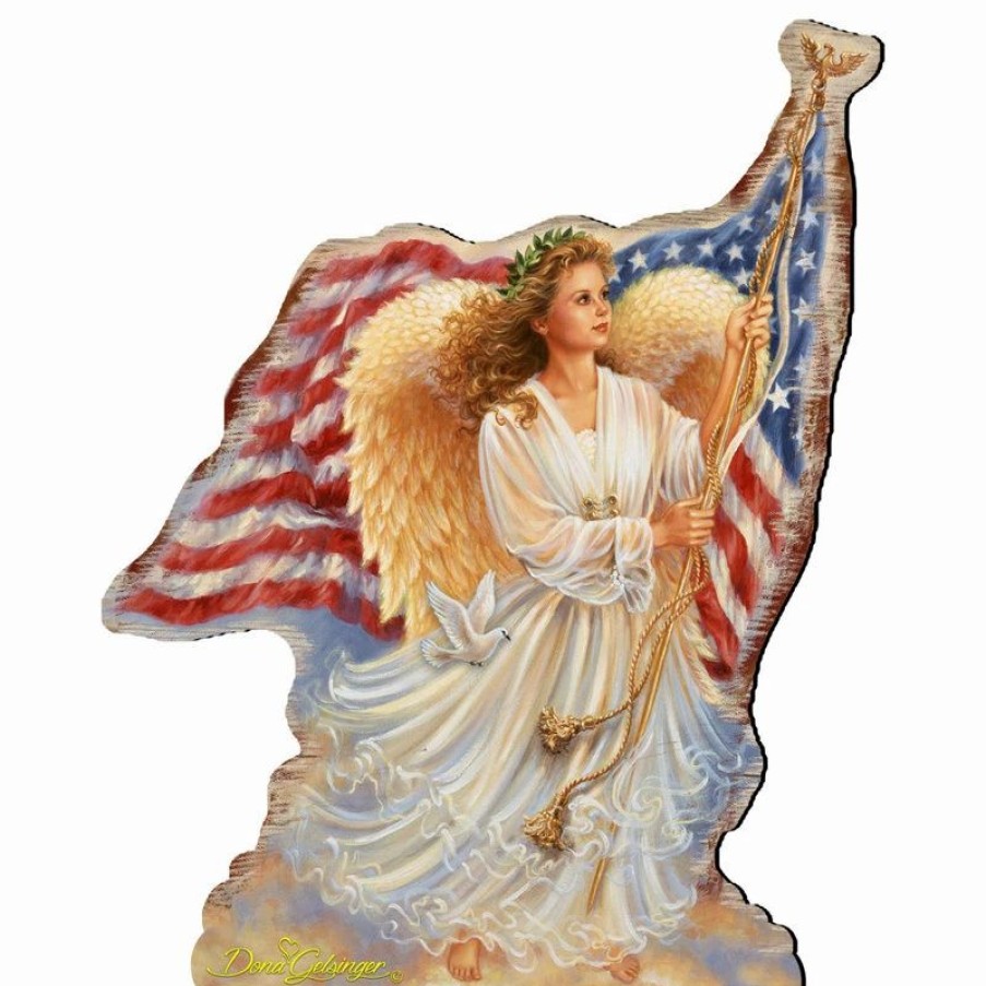 * Amonogramart American Freedom Angel Home And Outdoor Decor By Dona Gelsinger | Outdoor Holiday Decorations