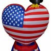 * Bzb Goods Patriotic Independence Day Inflatable Heart, 5 Tall | Outdoor Holiday Decorations