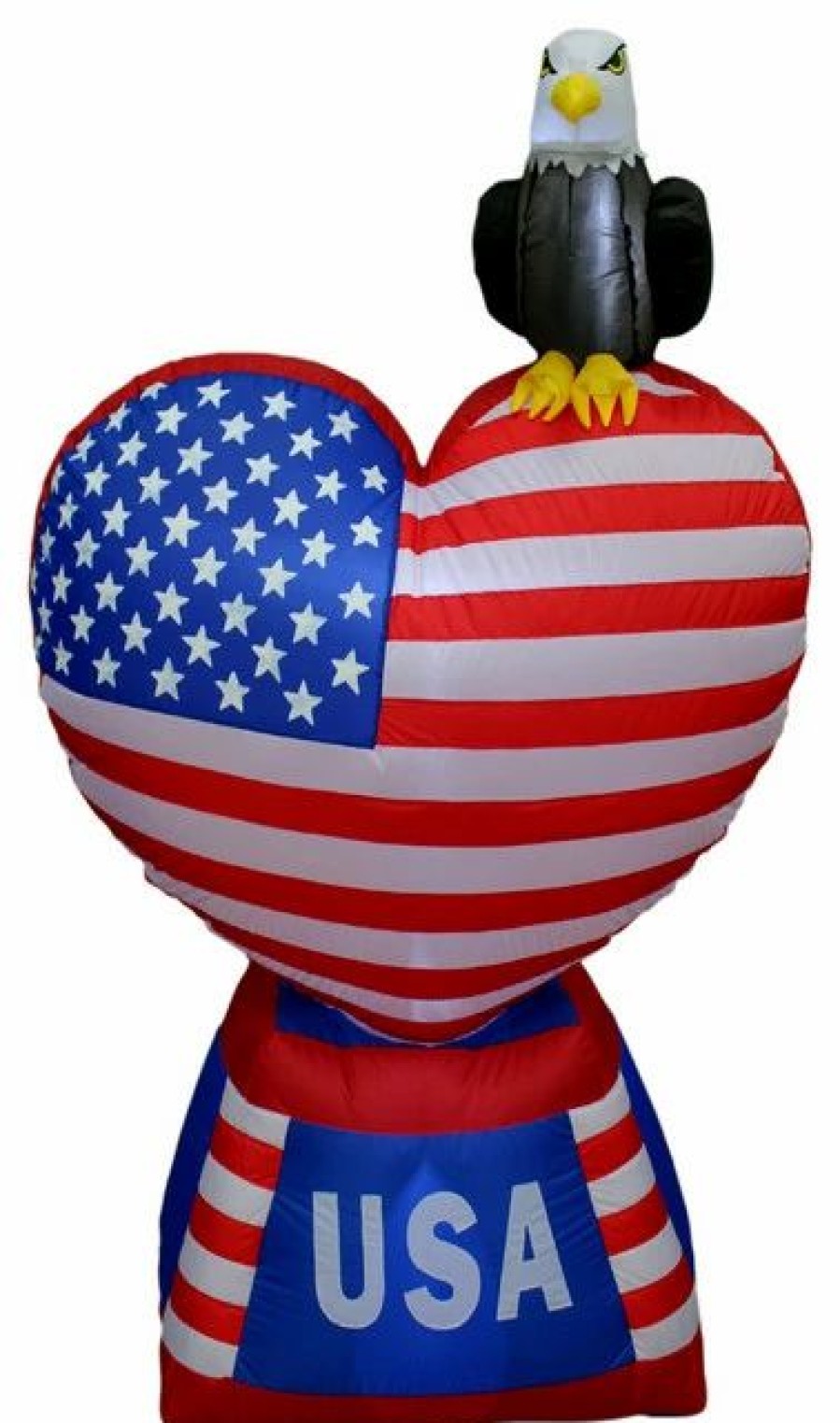 * Bzb Goods Patriotic Independence Day Inflatable Heart, 5 Tall | Outdoor Holiday Decorations