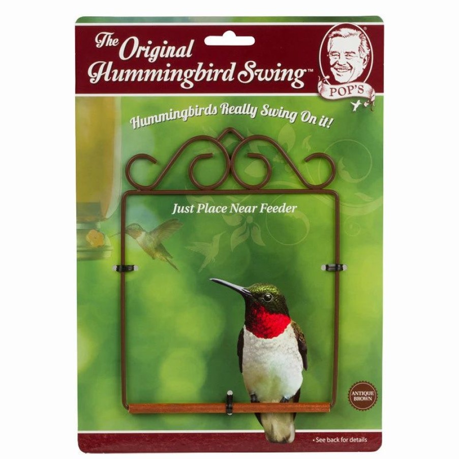 * Pop'S Birding Company Original Hummingbird Swing, Brown | Bird Feeders