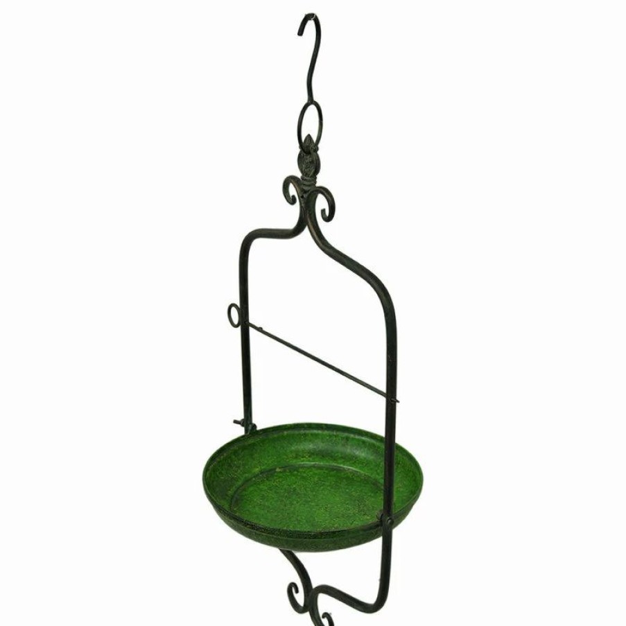 * Zeckos Green Vintage Style Scroll Motif Metal Hanging Bird Feeder | Bird Feeders