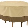 * Classic Accessories 71912 Veranda Round Patio Table And Chair Set Cover, Small | Outdoor Furniture Covers