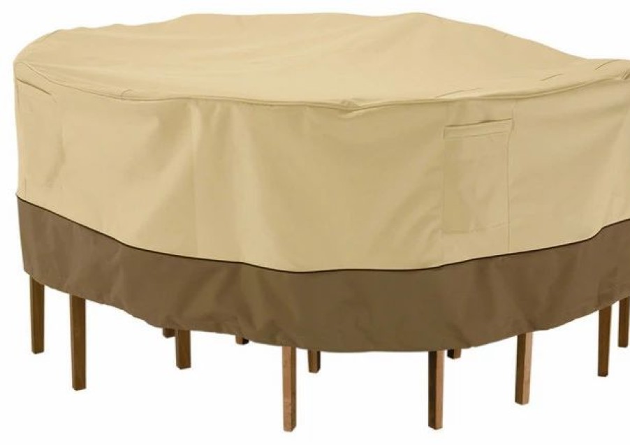 * Classic Accessories 71912 Veranda Round Patio Table And Chair Set Cover, Small | Outdoor Furniture Covers