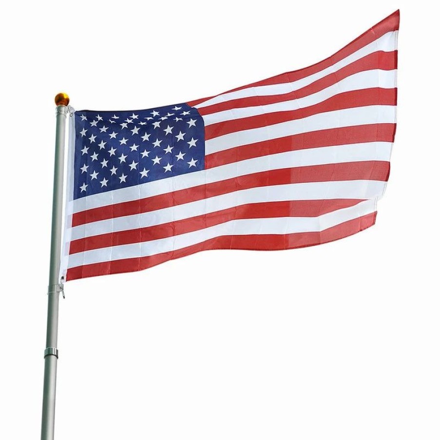 * Yescom 25 Aluminum Telescopic Flagpole And Usa Flag | Flags & Flagpoles