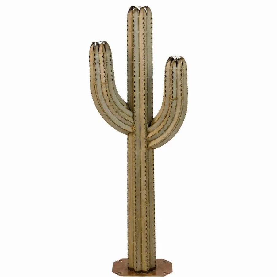 * Desert Steel Saguaro Cactus With Torch, 5 | Outdoor Torches