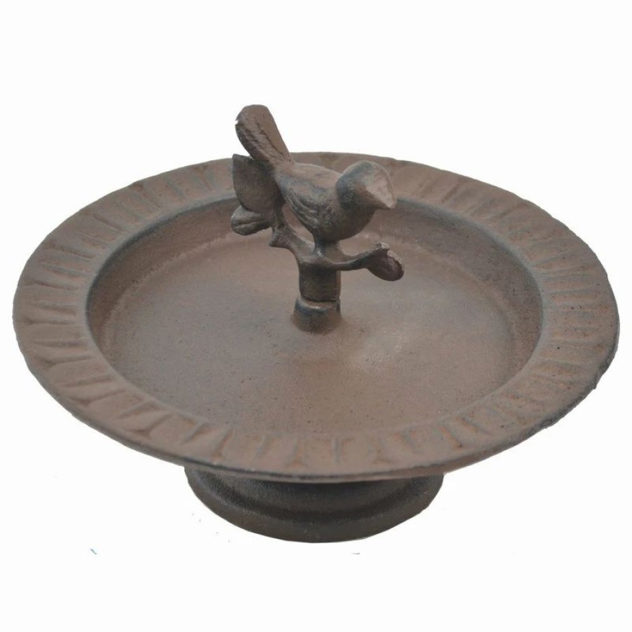 * Import Wholesales Decorative Cast Iron Pedestal Bird Feeder, Chickadee, 8 | Bird Feeders