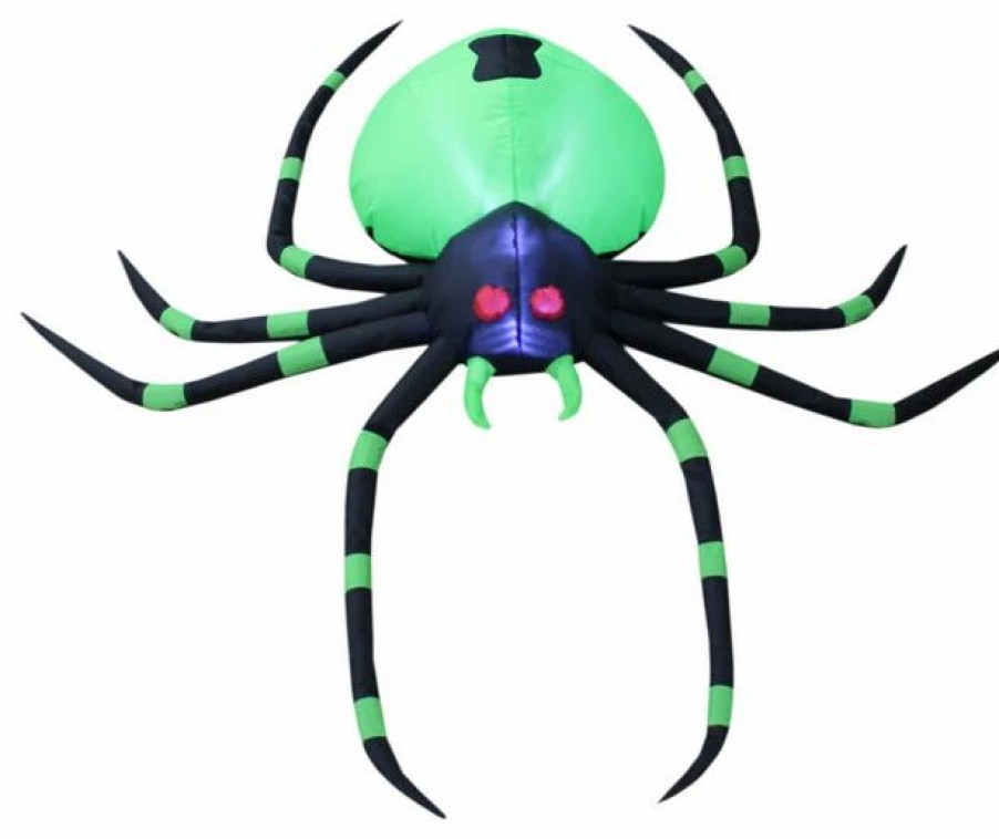 * Bzb Goods Large Halloween Inflatable Green Spider,6 | Outdoor Holiday Decorations