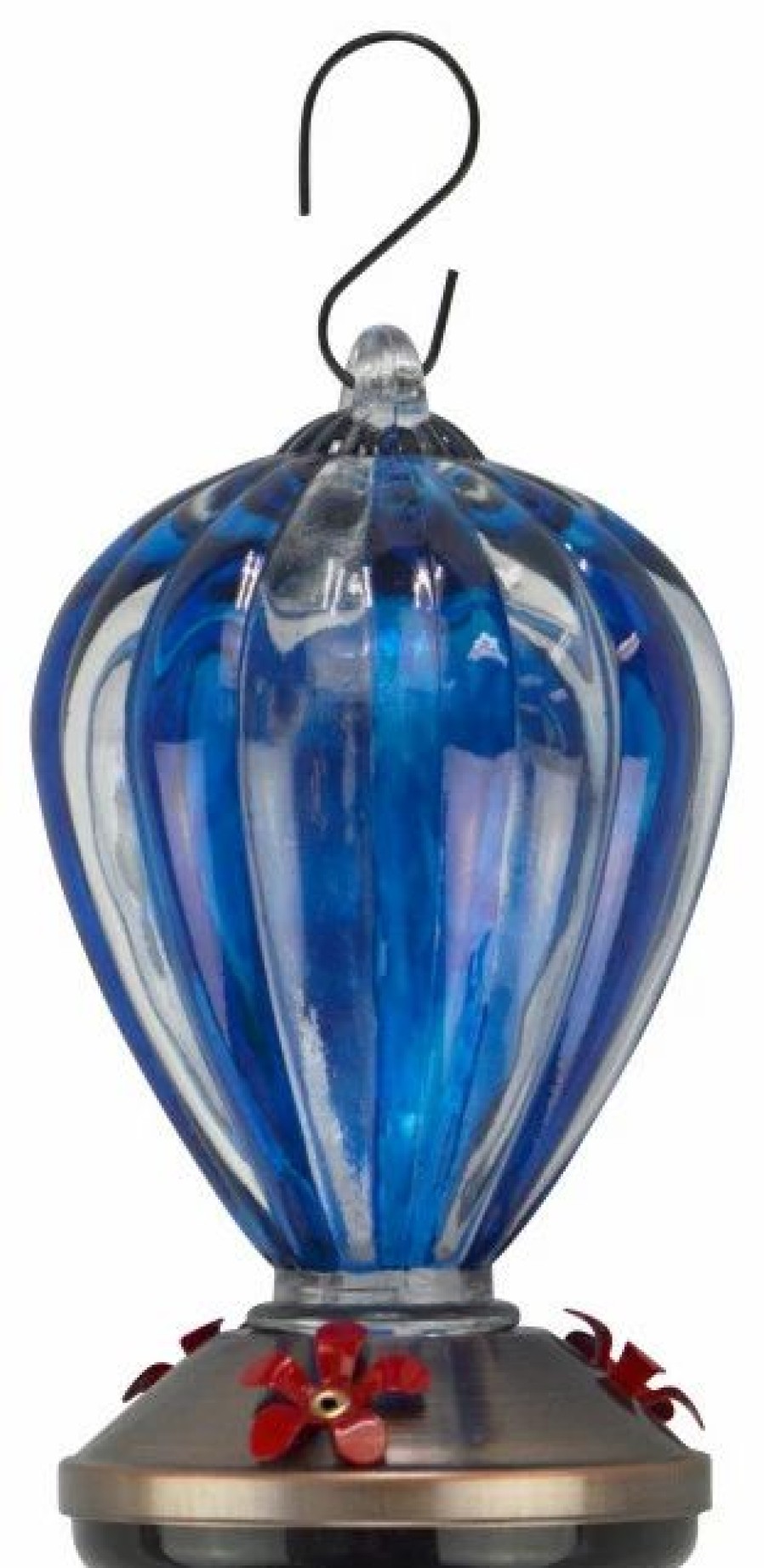 * Rcs Gifts Hbfeeder Glass Blue Balloon | Bird Feeders