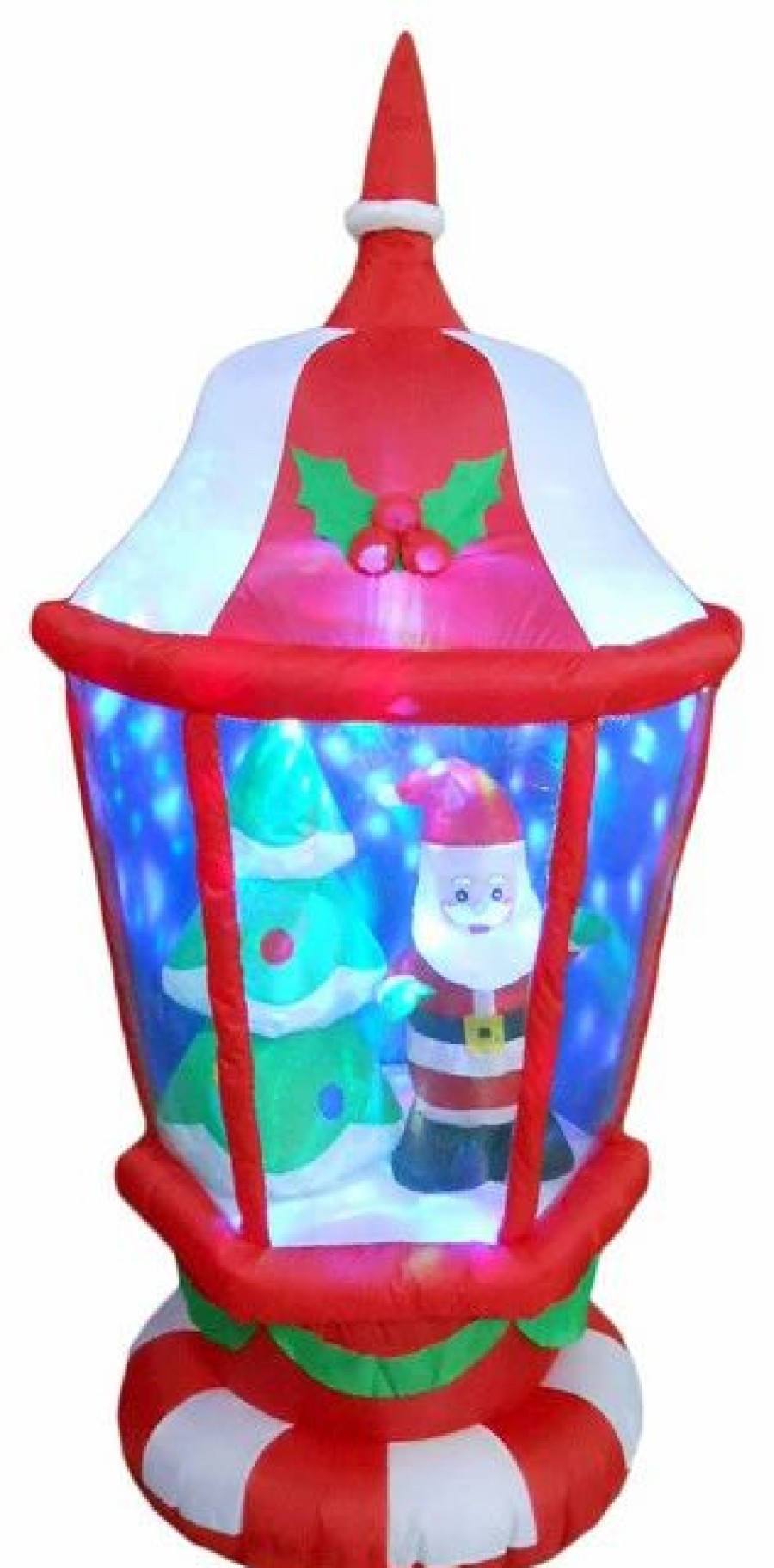 * Bzb Goods Christmas Lantern With Santa Claus And Christmas Tree, 6 | Outdoor Holiday Decorations