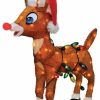 * Northlight Seasonal 24 Pre-Lit Rudolph Nosed Reindeer Christmas Outdoor Decoration Clear Lights | Outdoor Holiday Decorations