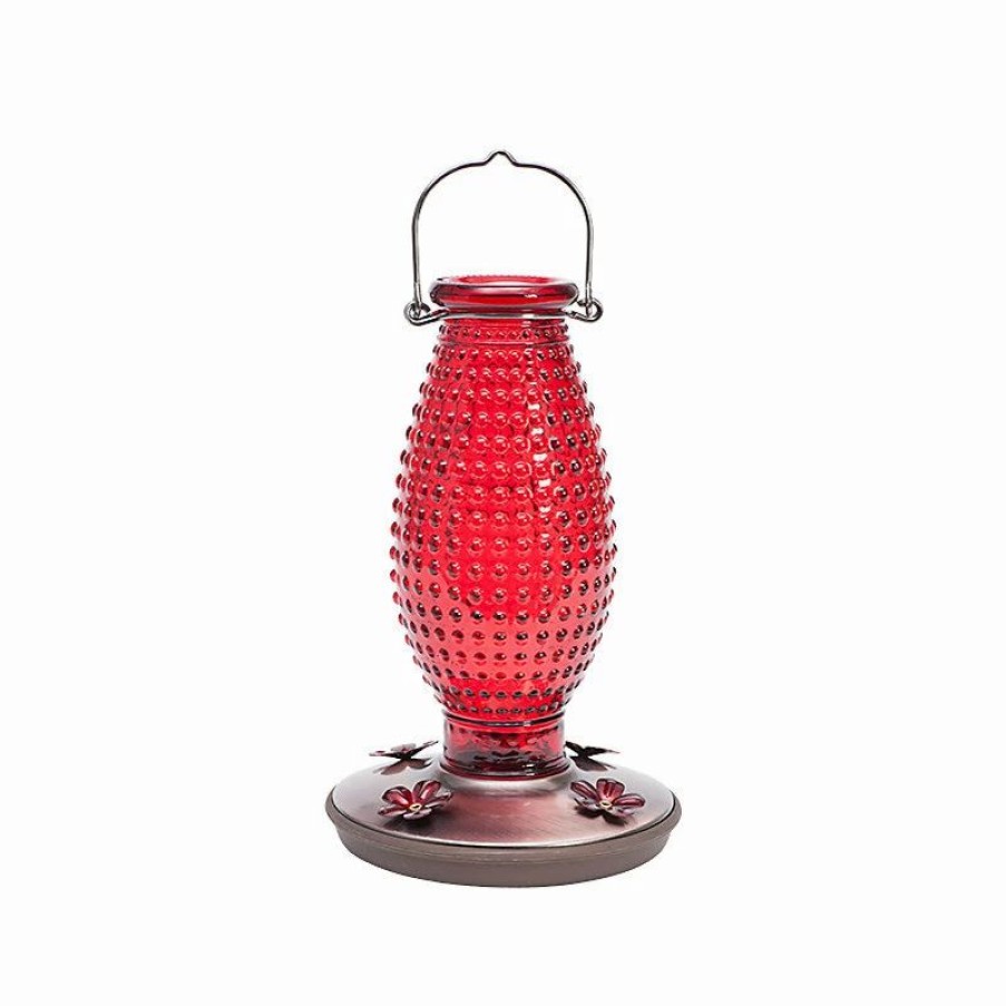 * Woodstream Corp. Perky-Pet 8130-2 Red Hobnail Vintage Hummingbird Feeder, 16 Oz | Bird Feeders