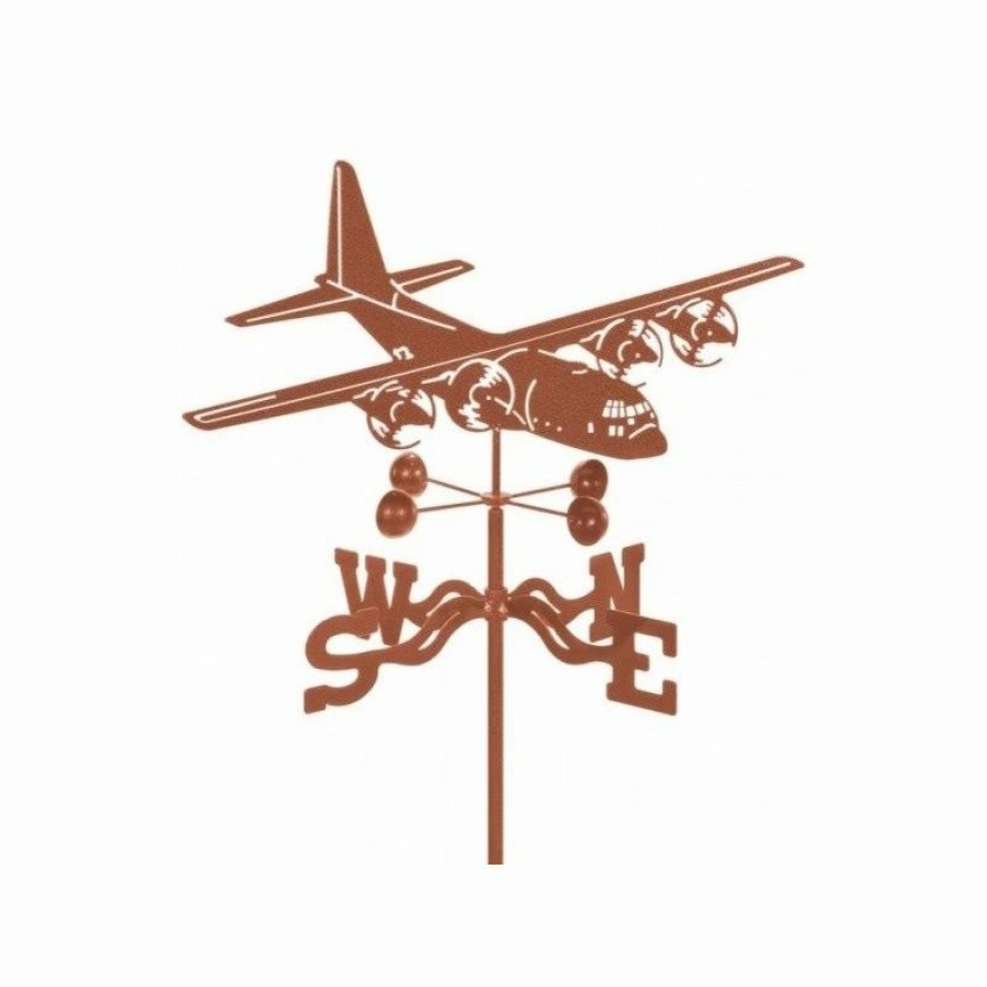 * Ez Vane Llc C-130 Airplane Weathervane With 4 Sided Mount | Weather Vanes