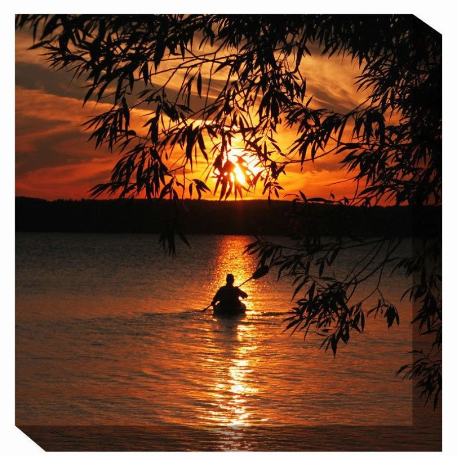 * West Of The Wind Kayak Sunset Outdoor Art | Outdoor Wall Art