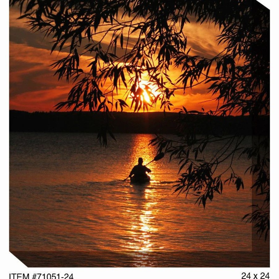 * West Of The Wind Kayak Sunset Outdoor Art | Outdoor Wall Art