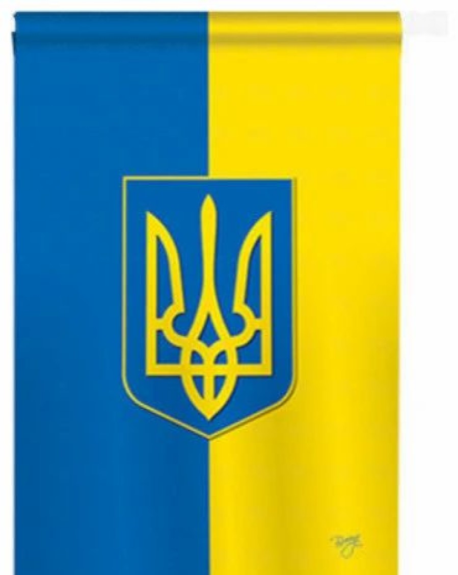 * Breeze Decor Ukraine 2-Sided Vertical Impression House Flag | Flags & Flagpoles