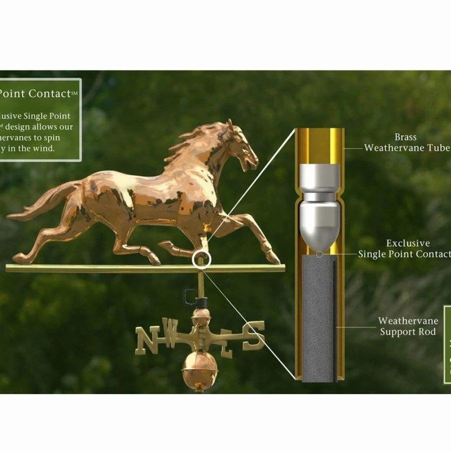 * Good Directions, Inc. Horse Weathervane, Pure Copper | Weather Vanes