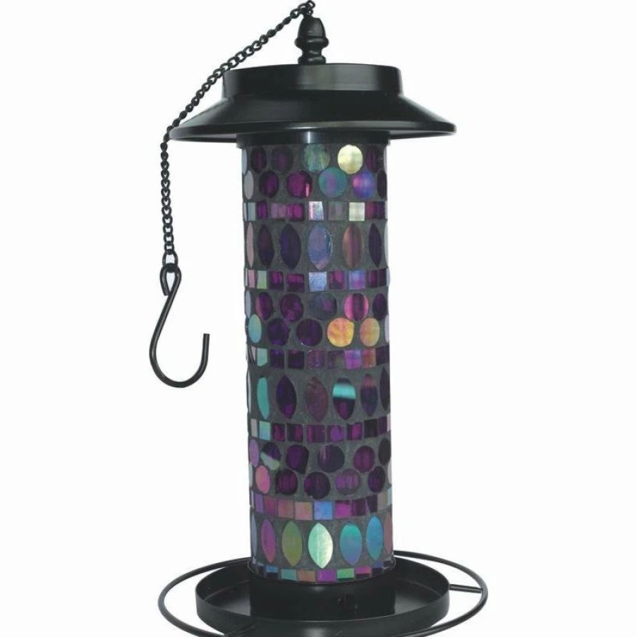 * Sun-Ray Amethyst Mosaic Solar Bird Feeder | Bird Feeders