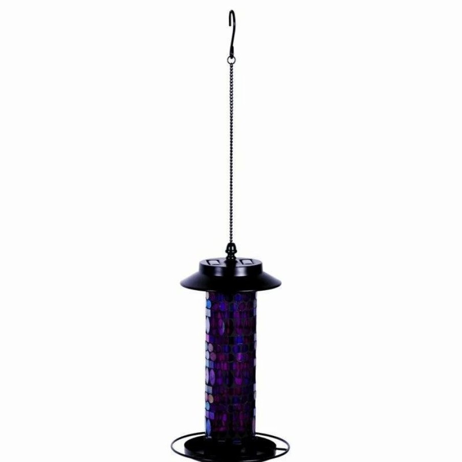 * Sun-Ray Amethyst Mosaic Solar Bird Feeder | Bird Feeders