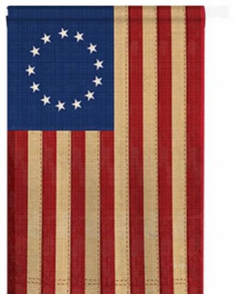 * Breeze Decor Historic Betsy Ross Vintage 2-Sided Vertical Impression House Flag | Flags & Flagpoles